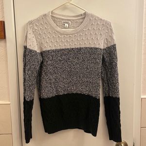 Croft & Barrow tricolor sweater.
